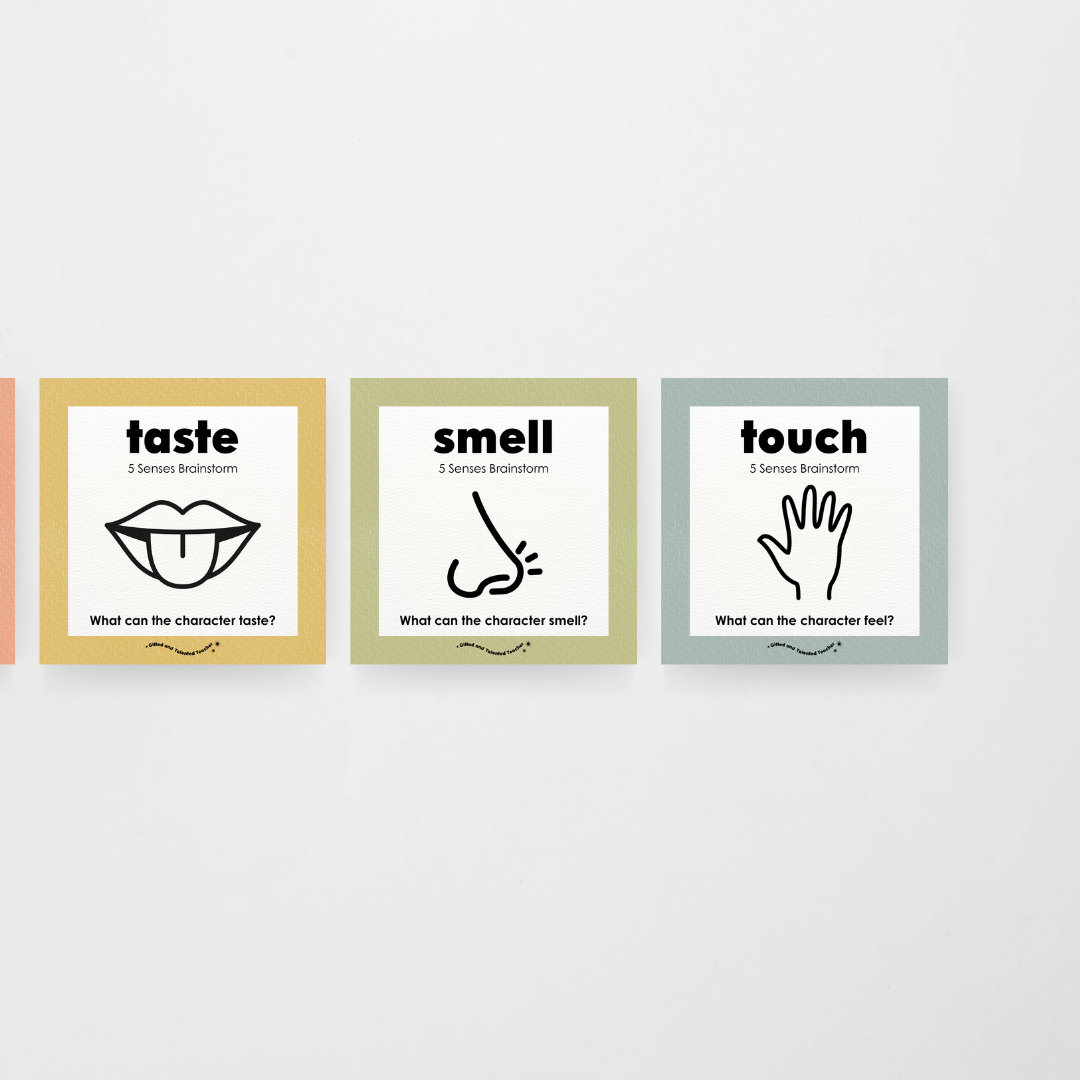 5 Senses Brainstorm Posters - Farmers Market Classroom Decor - Teacher Resources & Classroom Decor
