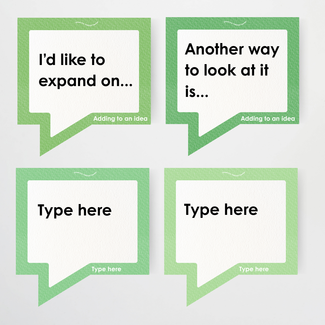Conversation Starter Cards: Developing Oracy in the Classroom - Leafy Green Classroom Decor
