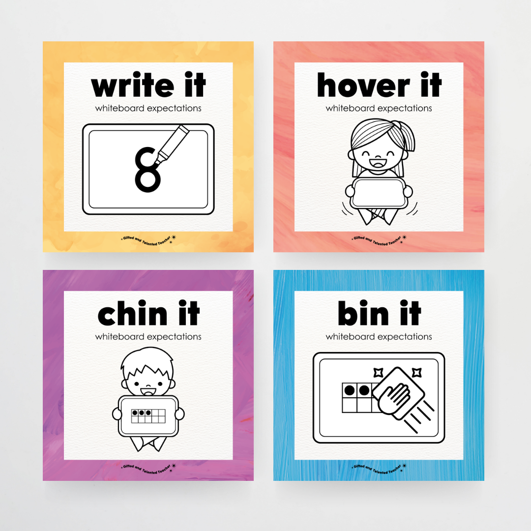 Pete Cromer: Mini Whiteboard Expectations, Prompts and Cues: Square Icons - Insect Life Classroom Decor - Teacher Resources & Classroom Decor