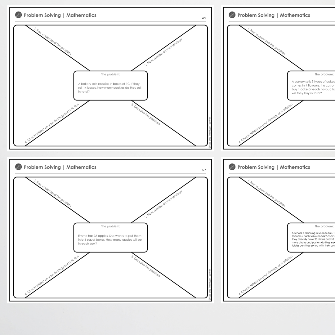 Problem Solving Activity | Working Mathematically