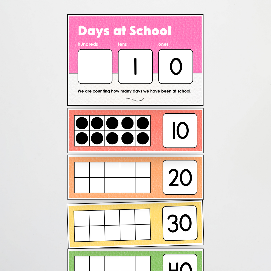 Days at School - Rainbow Classroom Decor