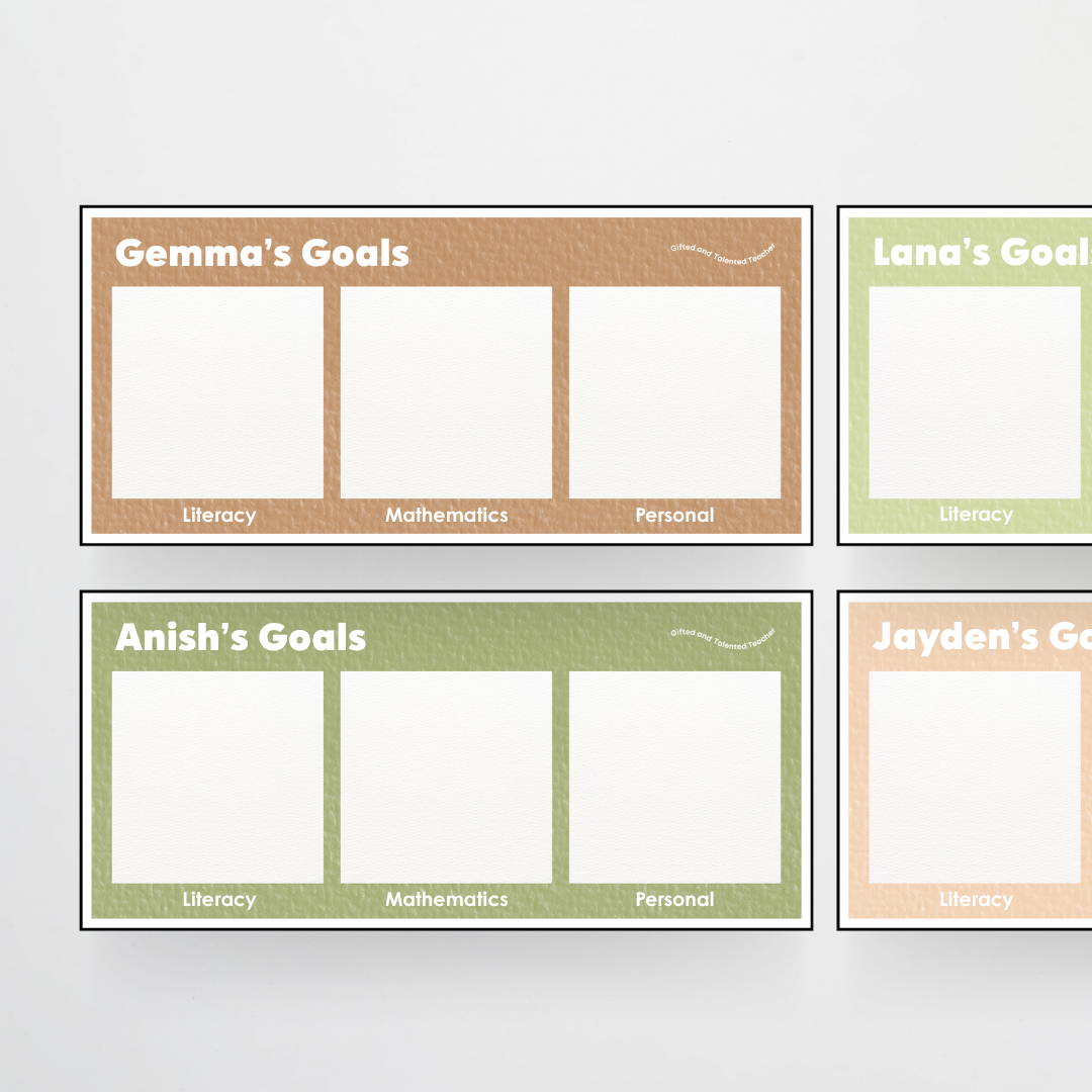 Goal Setting Bundle - Woodland Classroom Decor