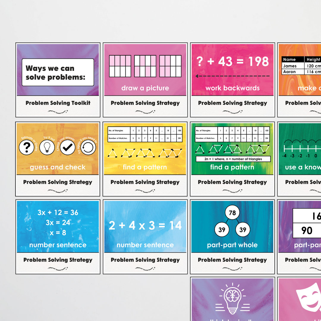 Upper Grades Problem Solving Strategy Toolkit - Australian Fauna and Flora Classroom Decor