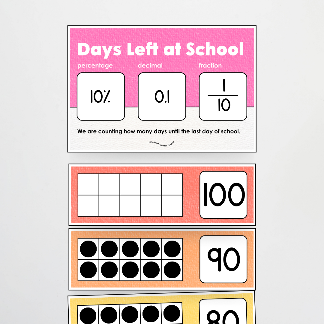 Days at School - Rainbow Classroom Decor