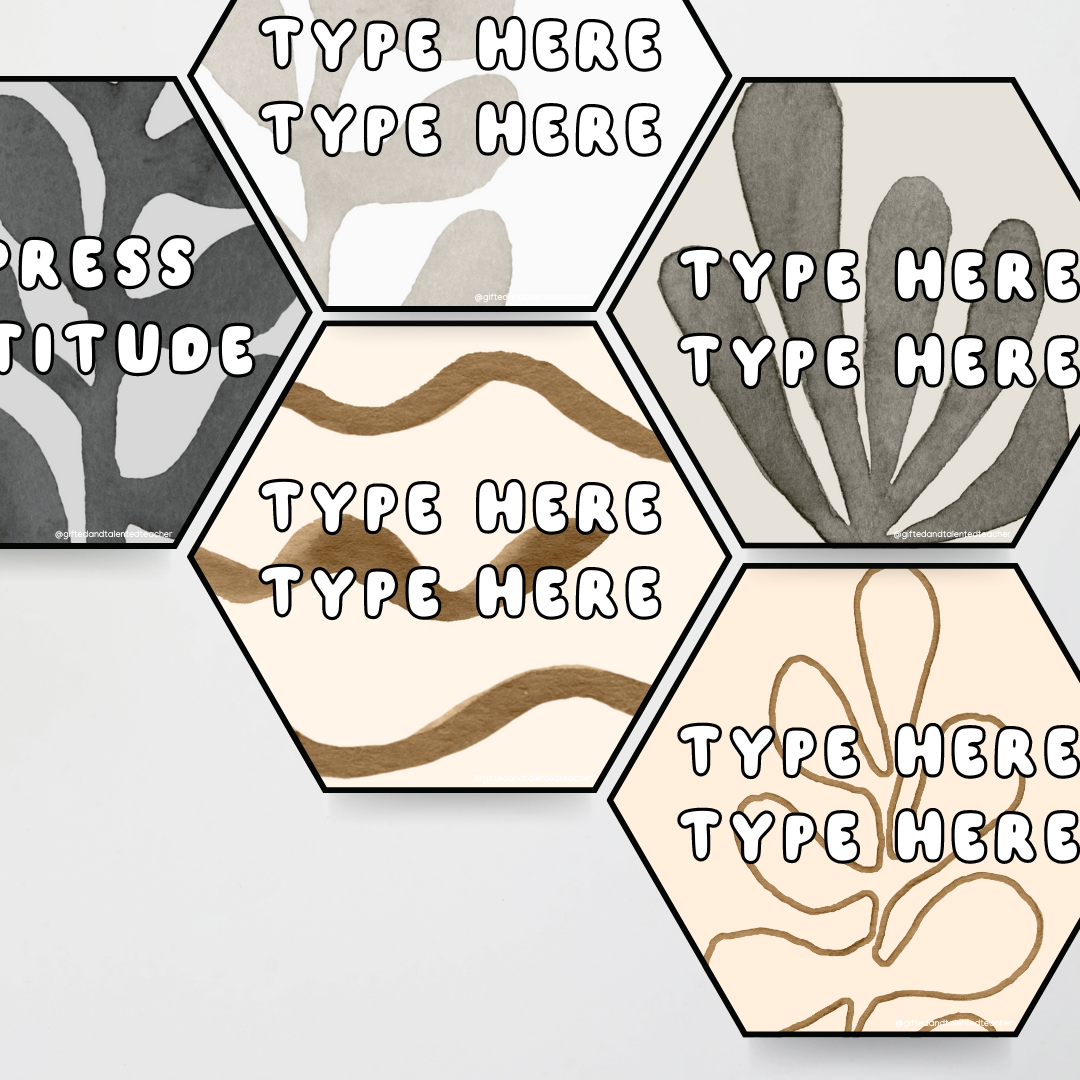 Matisse: Class Aims - Neutral Classroom Decor - Teacher Resources & Classroom Decor