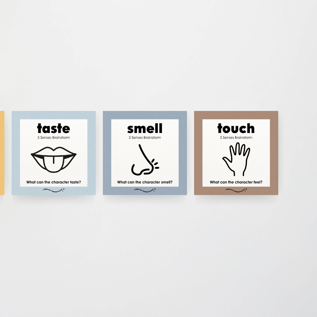 5 Senses Brainstorm Posters - Little Circus Classroom Decor