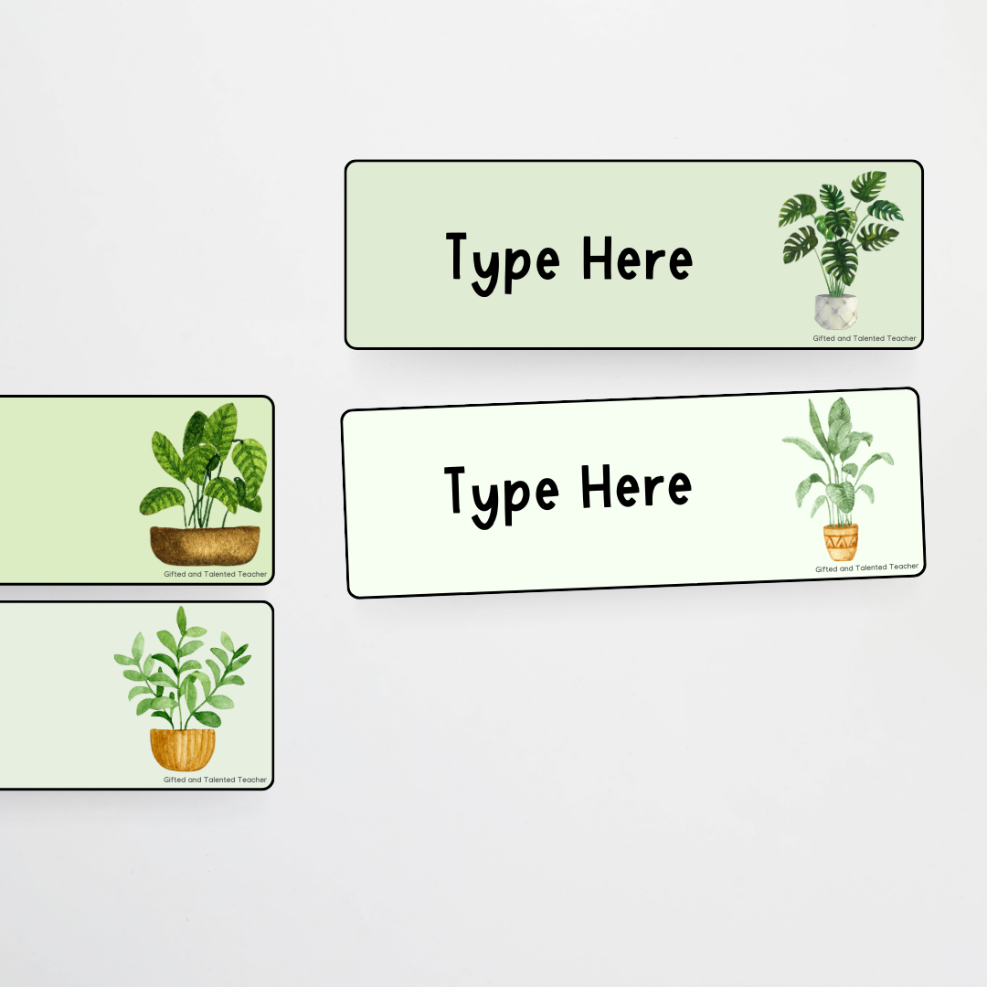 Medium Labels - Boho Botanical Classroom Decor - Teacher Resources & Classroom Decor