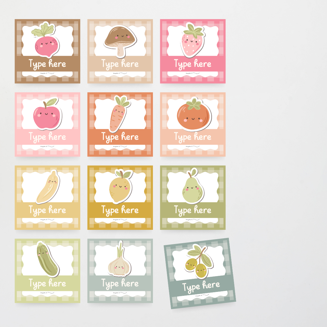 Square Labels - Farmers Market Classroom Decor - Teacher Resources & Classroom Decor