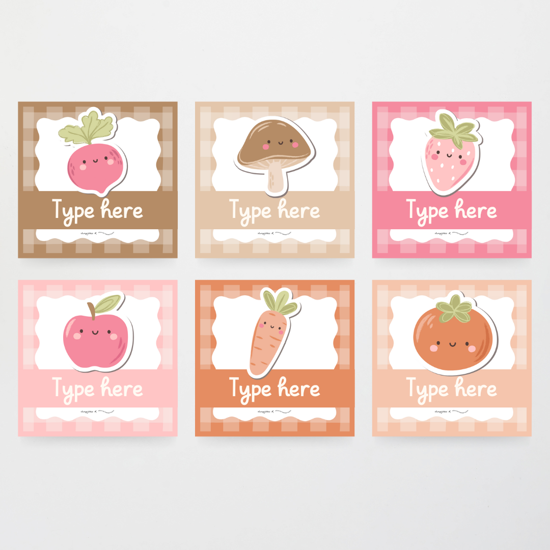 Square Labels - Farmers Market Classroom Decor - Teacher Resources & Classroom Decor