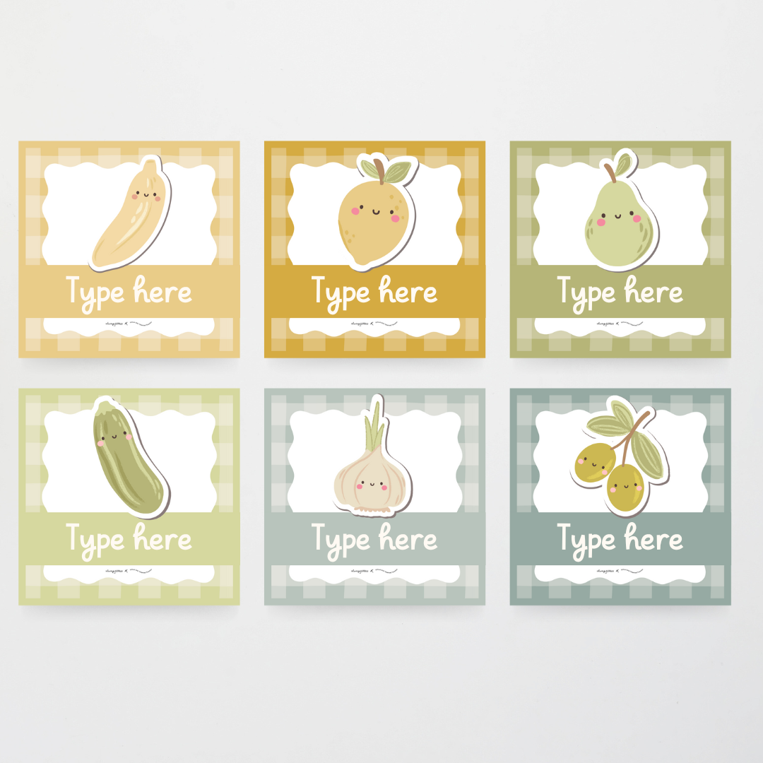 Square Labels - Farmers Market Classroom Decor - Teacher Resources & Classroom Decor