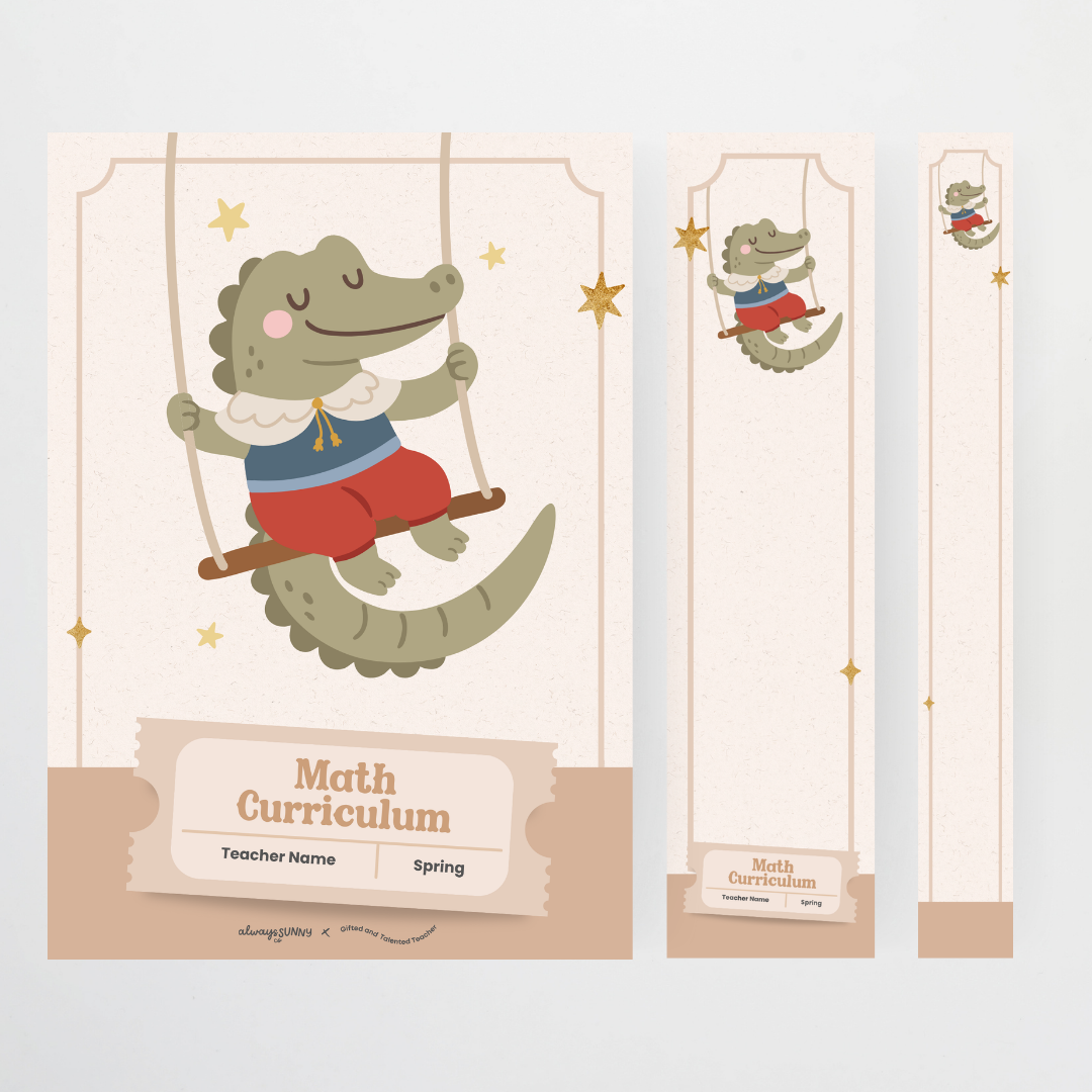 Binder Covers Circus Animals - Little Circus Classroom Decor