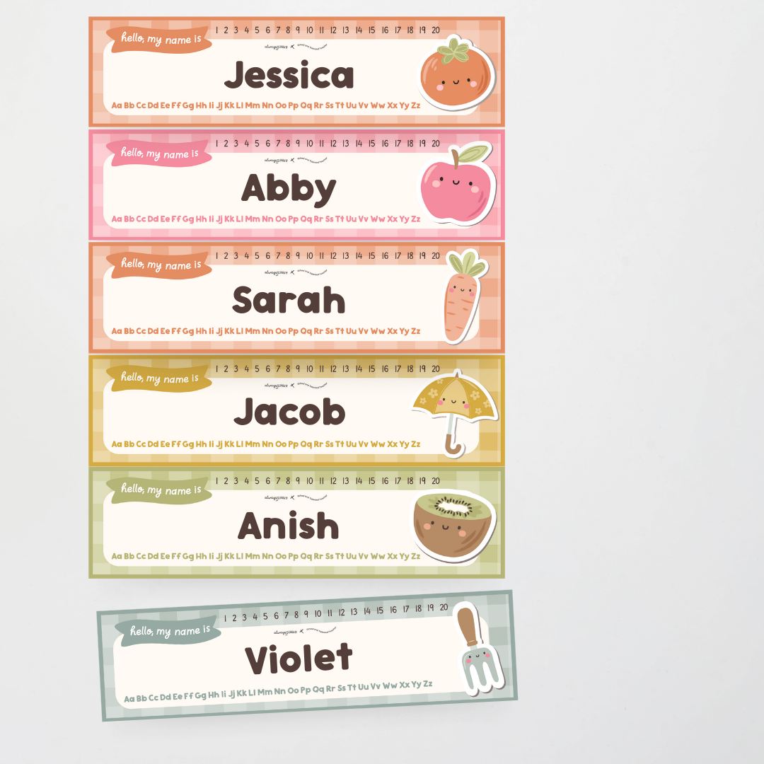 Desk Plates - Farmers Market Classroom Decor - Teacher Resources & Classroom Decor