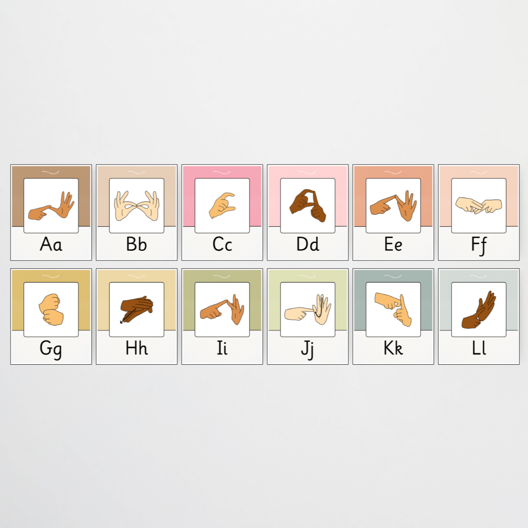 Auslan Alphabet Posters - Farmers Market Classroom Decor