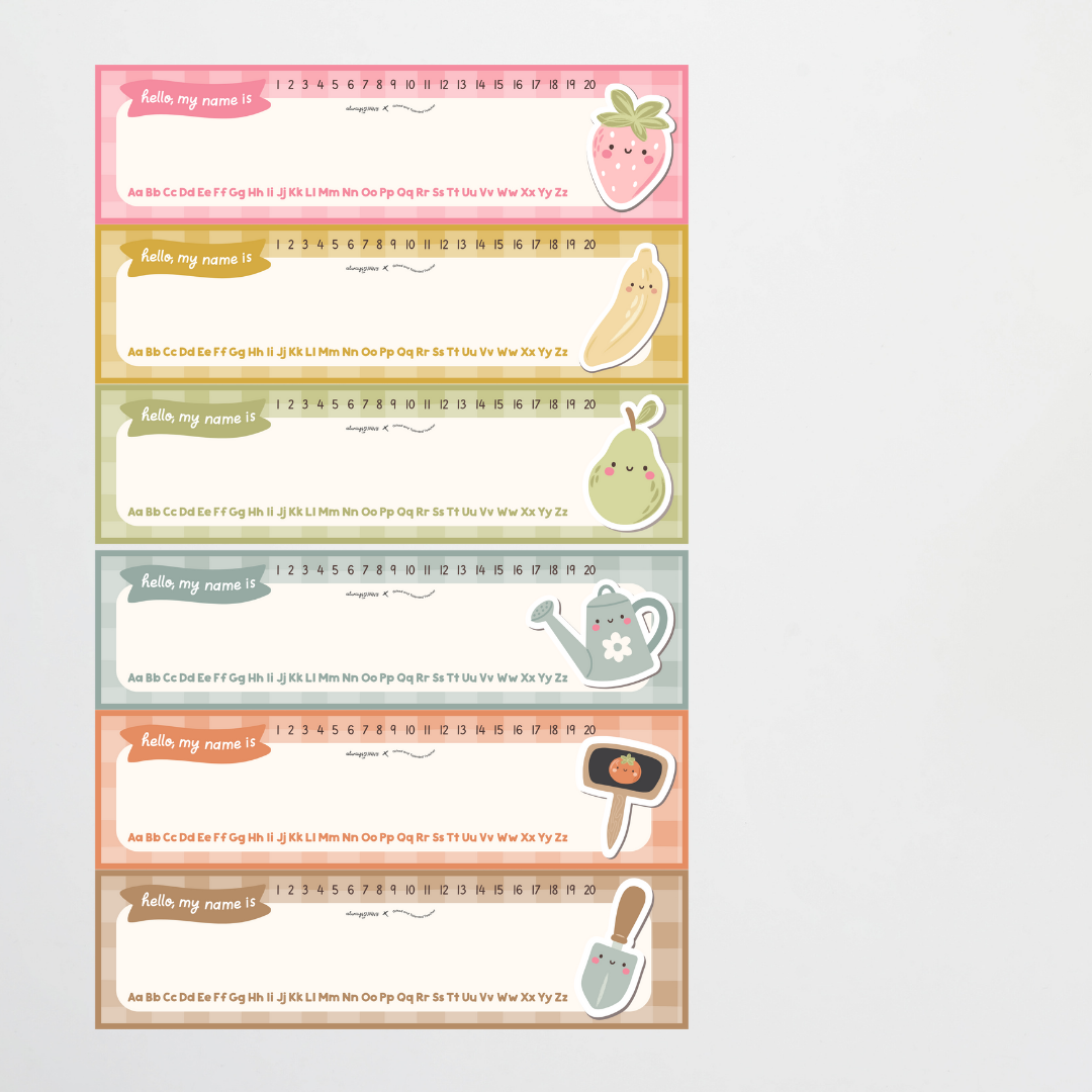 Desk Plates - Farmers Market Classroom Decor - Teacher Resources & Classroom Decor