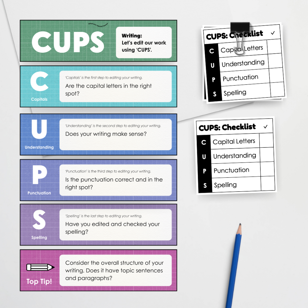 CUPS and ARMS Bundle - Back To School Classroom Decor