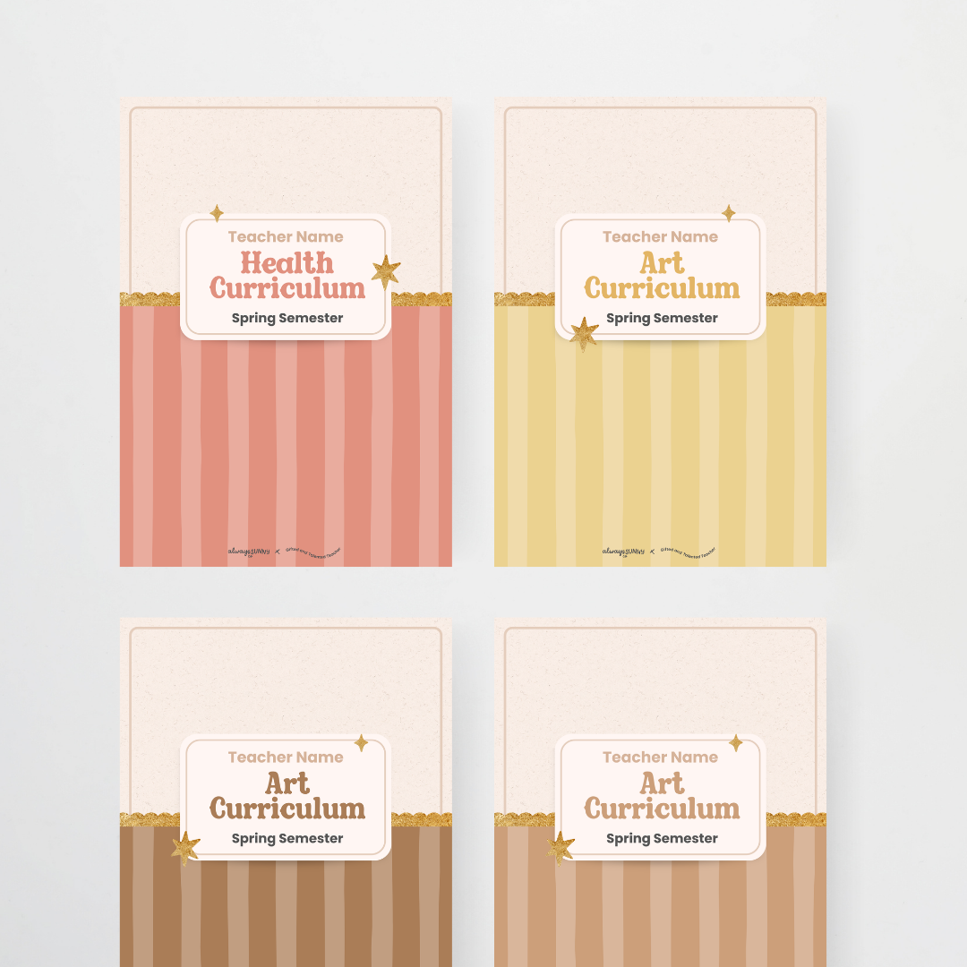 Binder Covers Circus Pattern - Little Circus Classroom Decor