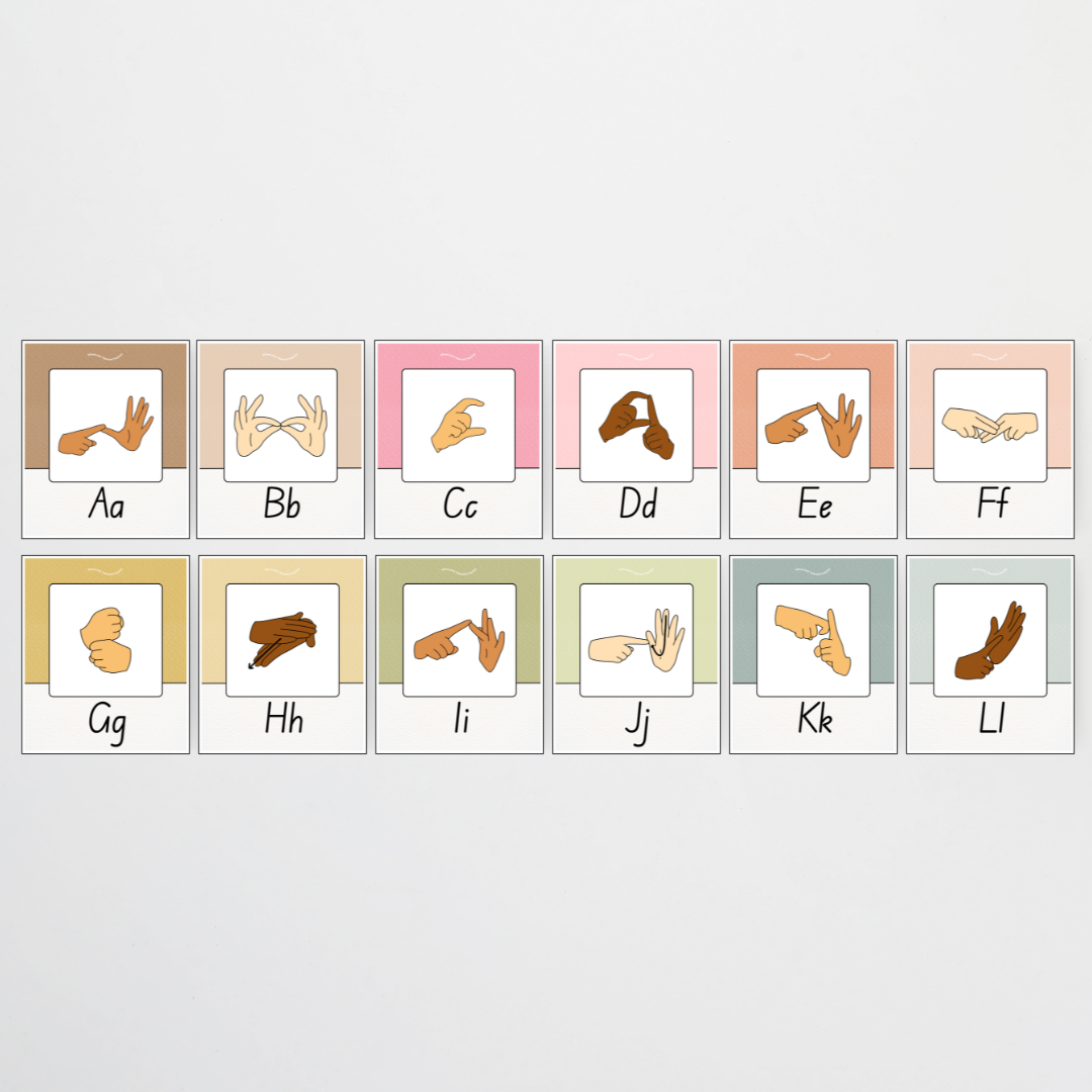 Auslan Alphabet Posters - Farmers Market Classroom Decor