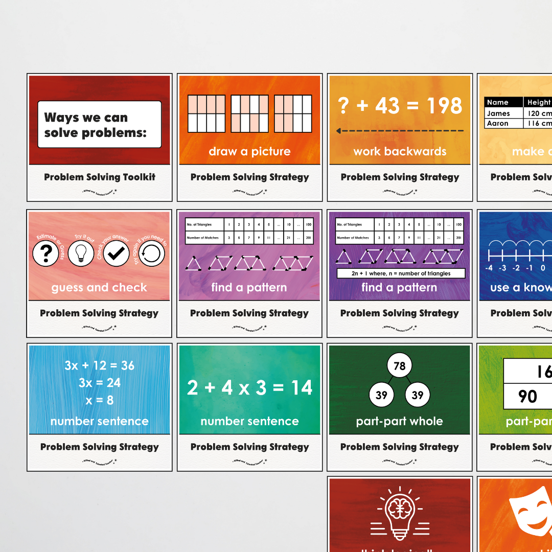 Upper Grades Problem Solving Strategy Toolkit - Insect Life Classroom Decor