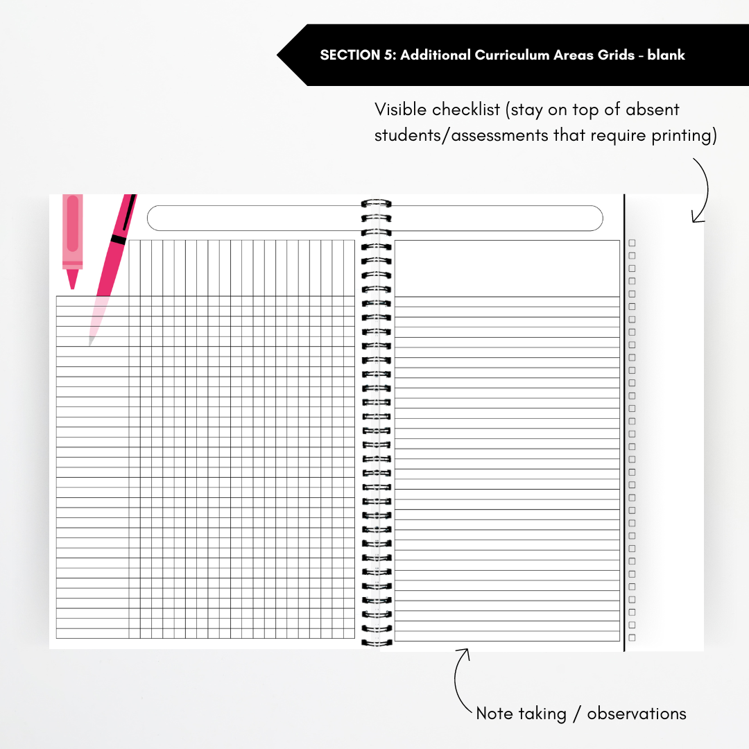 Assessment Book - Blank: Lower Grades - Teacher Resources & Classroom Decor
