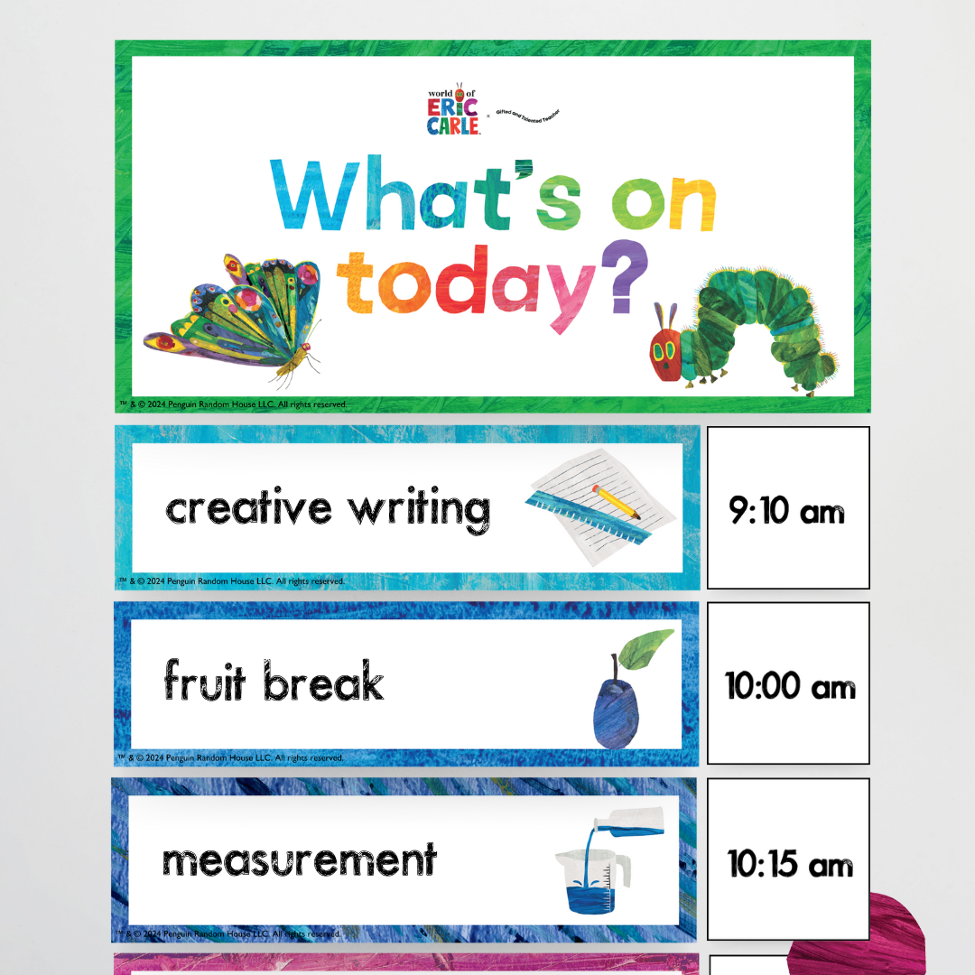 Daily Schedule - The Very Hungry Caterpillar™ - Teacher Resources & Classroom Decor