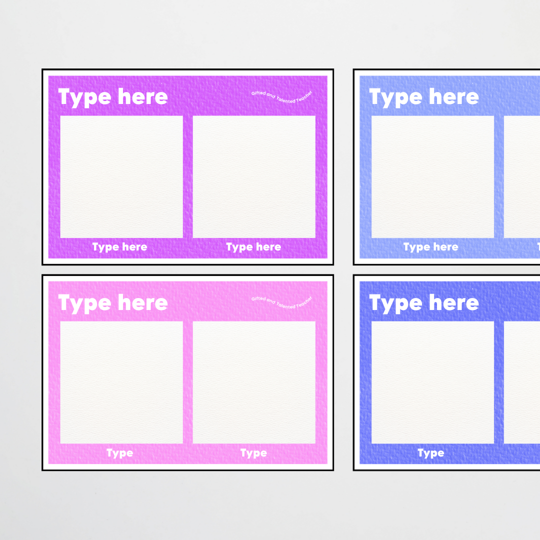 Goal Setting Template: 2 Goals - Radiant Rainbow Classroom Decor