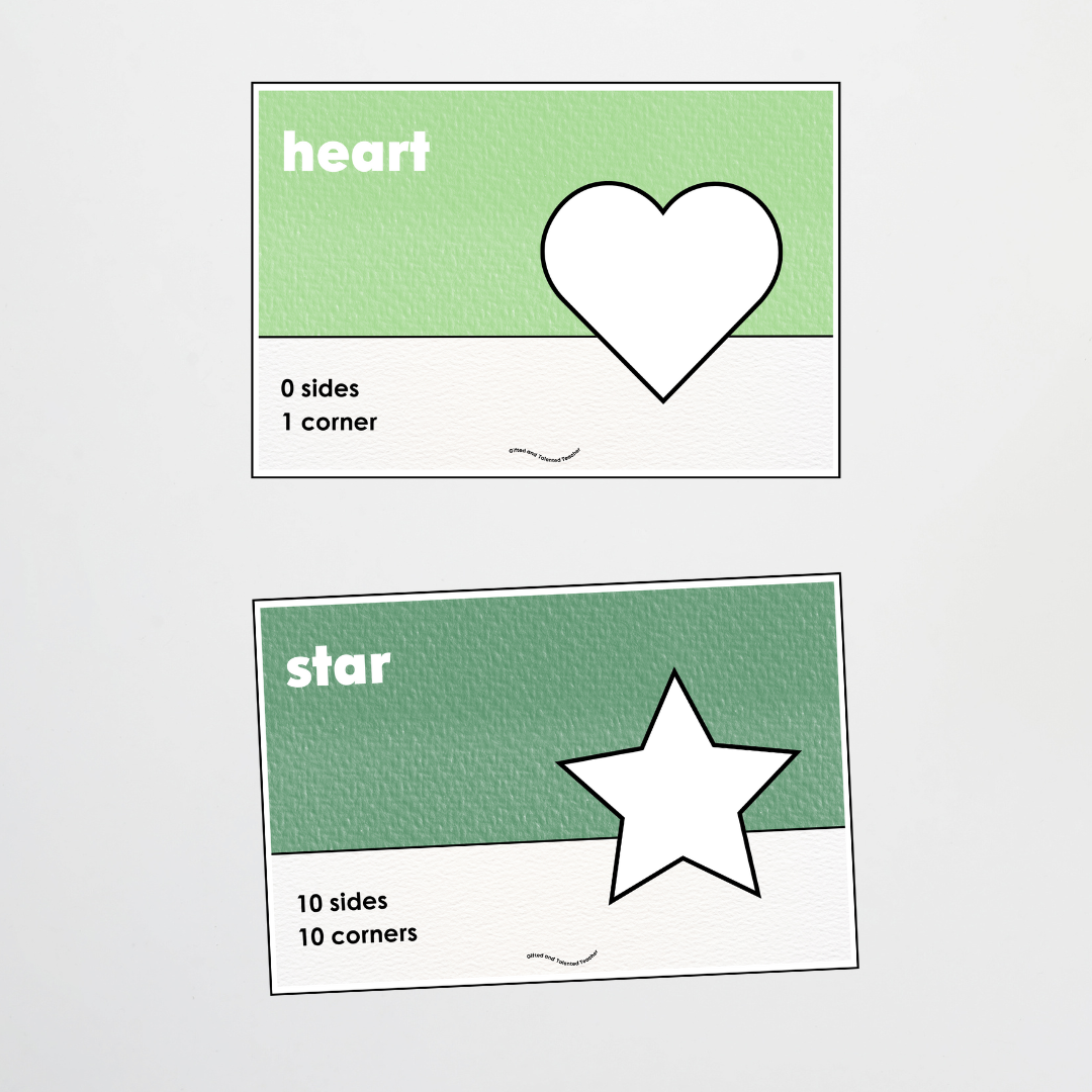 2D Shapes Posters - Leafy Greens Classroom Decor