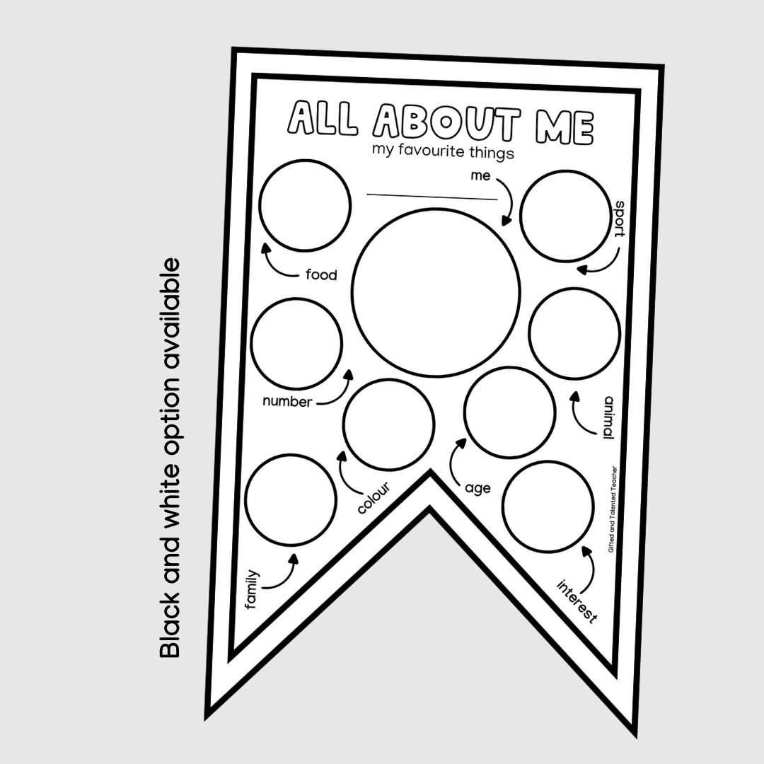 Back to School - All About Me: Slides and Bunting Activity - Upper Grades - Teacher Resources & Classroom Decor