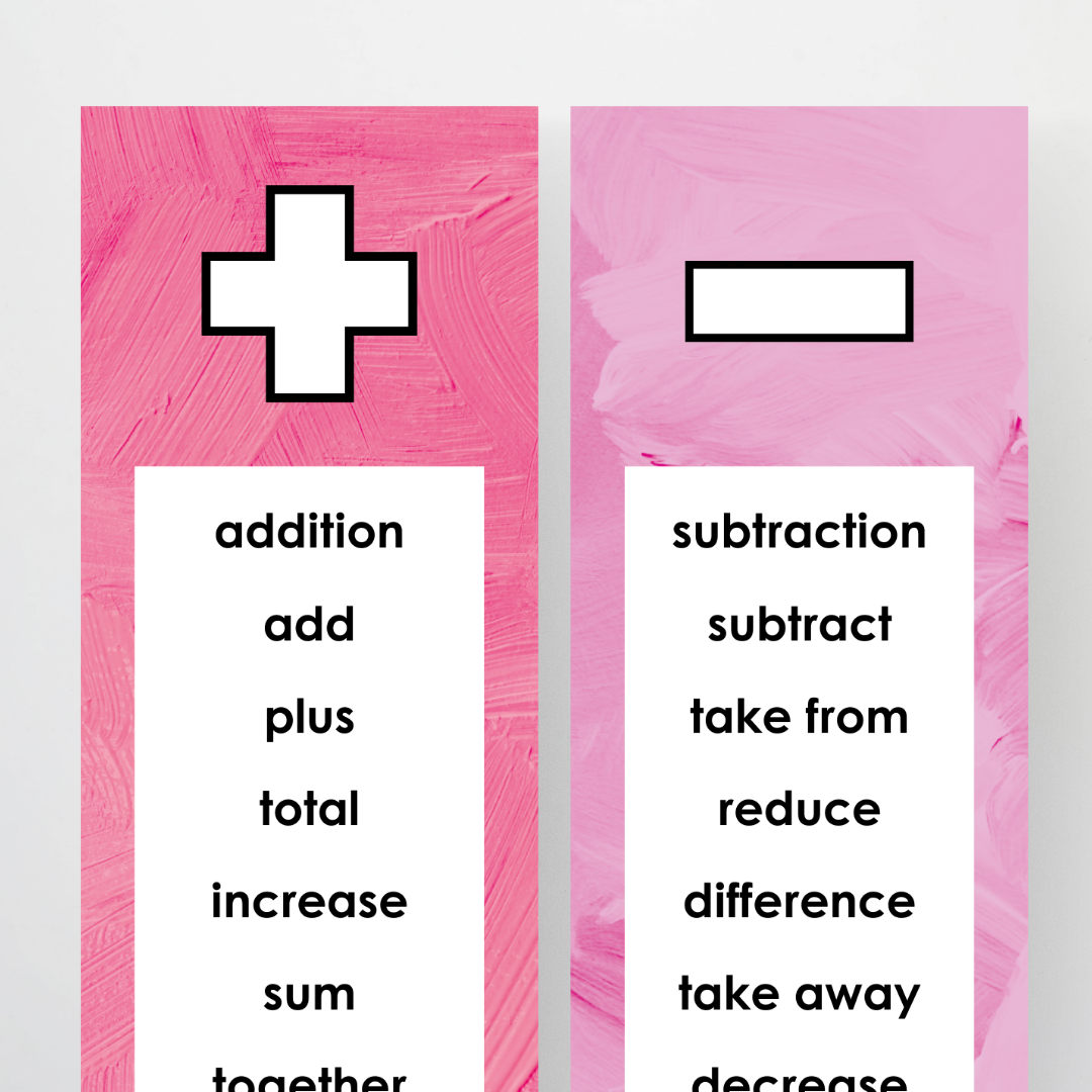 Mathematics Vocabulary Strips - Sea Life Classroom Decor