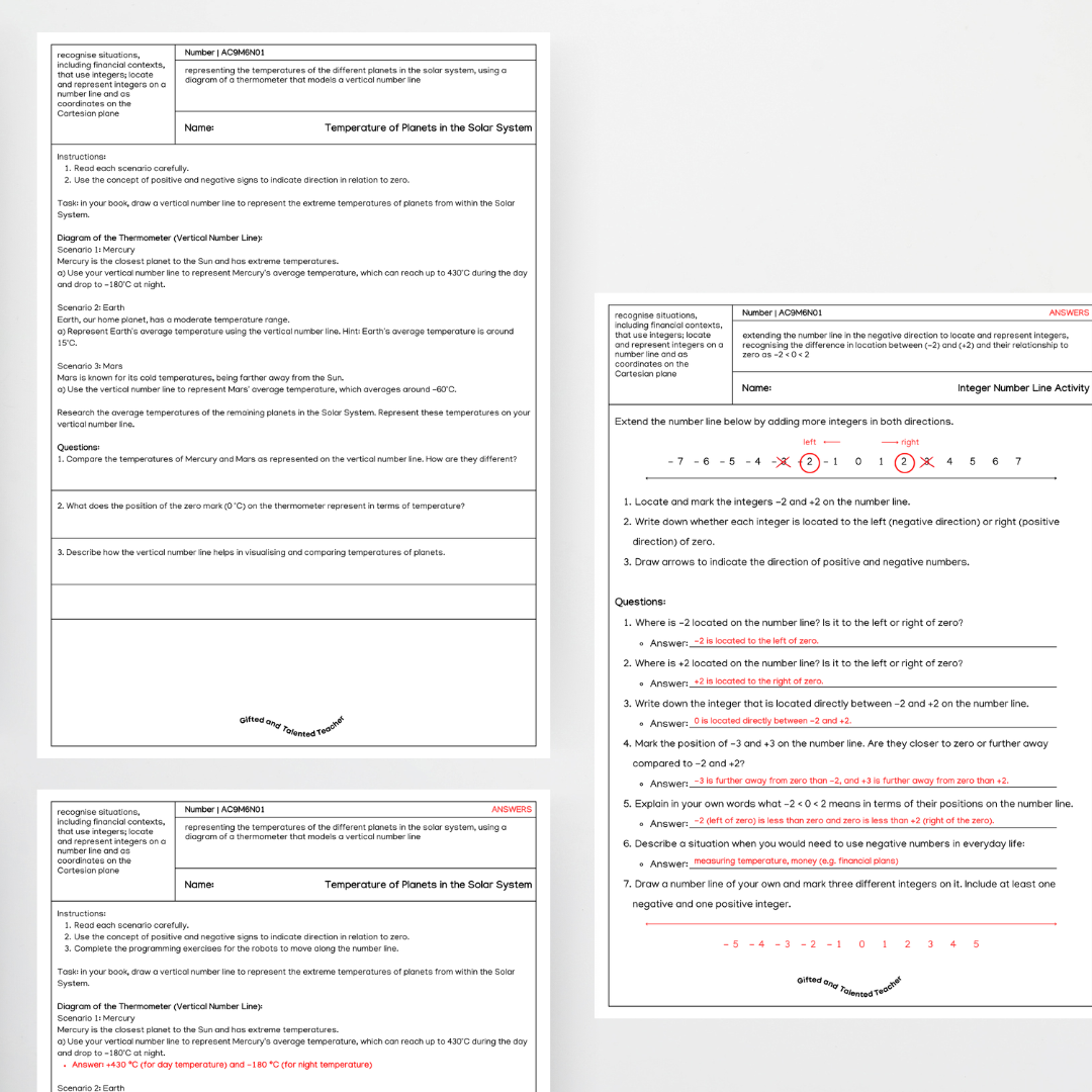 Number - Year 6 Australian Curriculum AC9M6N01 - Teacher Resources & Classroom Decor