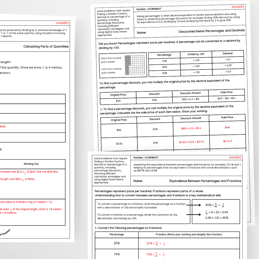 Number - Year 6 Australian Curriculum AC9M6N07 - Teacher Resources & Classroom Decor
