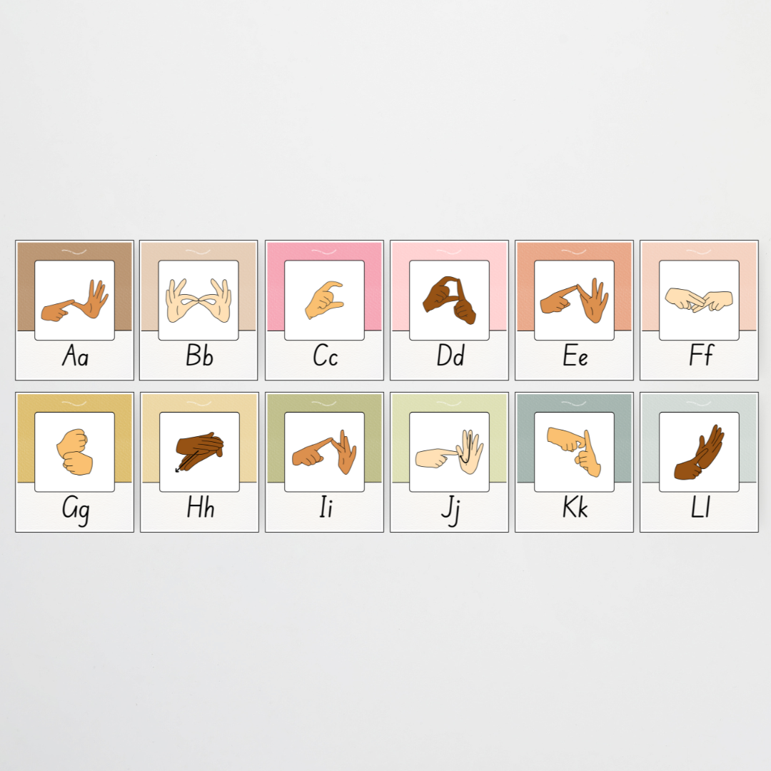 Auslan Alphabet Posters - Farmers Market Classroom Decor