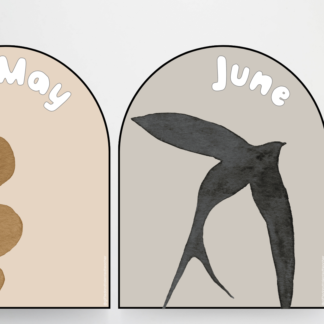 Matisse: Birthday Bumps - Neutral Classroom Decor - Teacher Resources & Classroom Decor