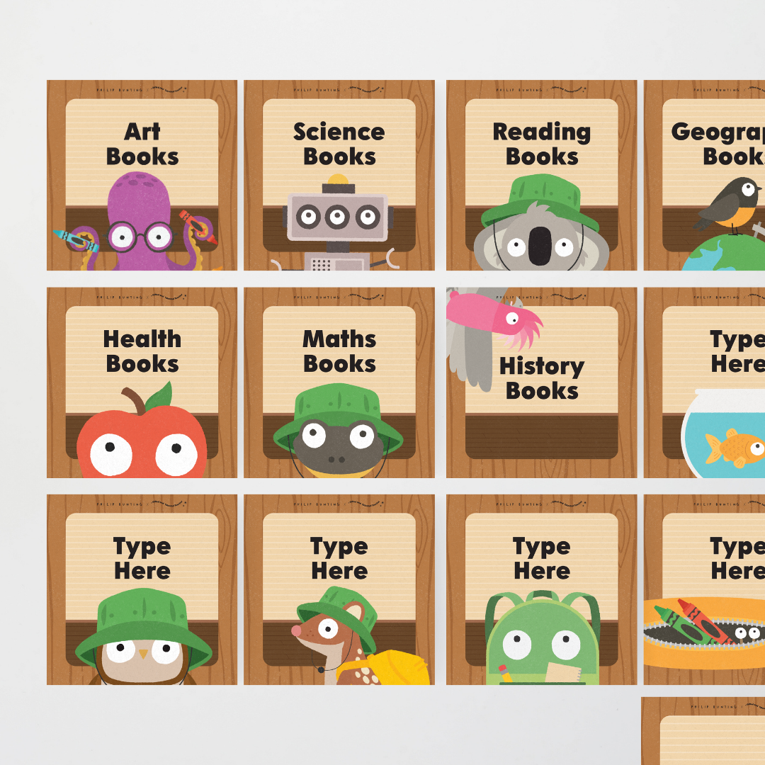 Philip Bunting: Square Labels - Back to School Classroom Decor