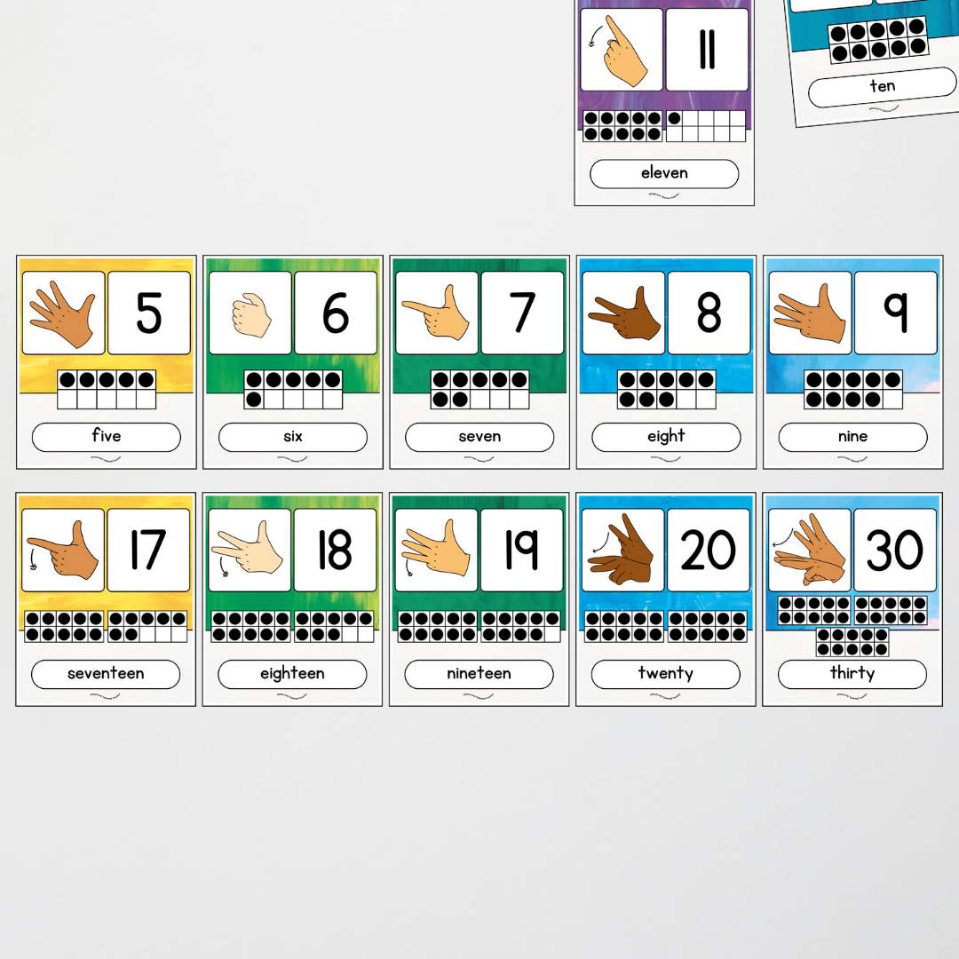 Pete Cromer: Auslan Ten Frames Number Posters - Australian Fauna and Flora Classroom Decor