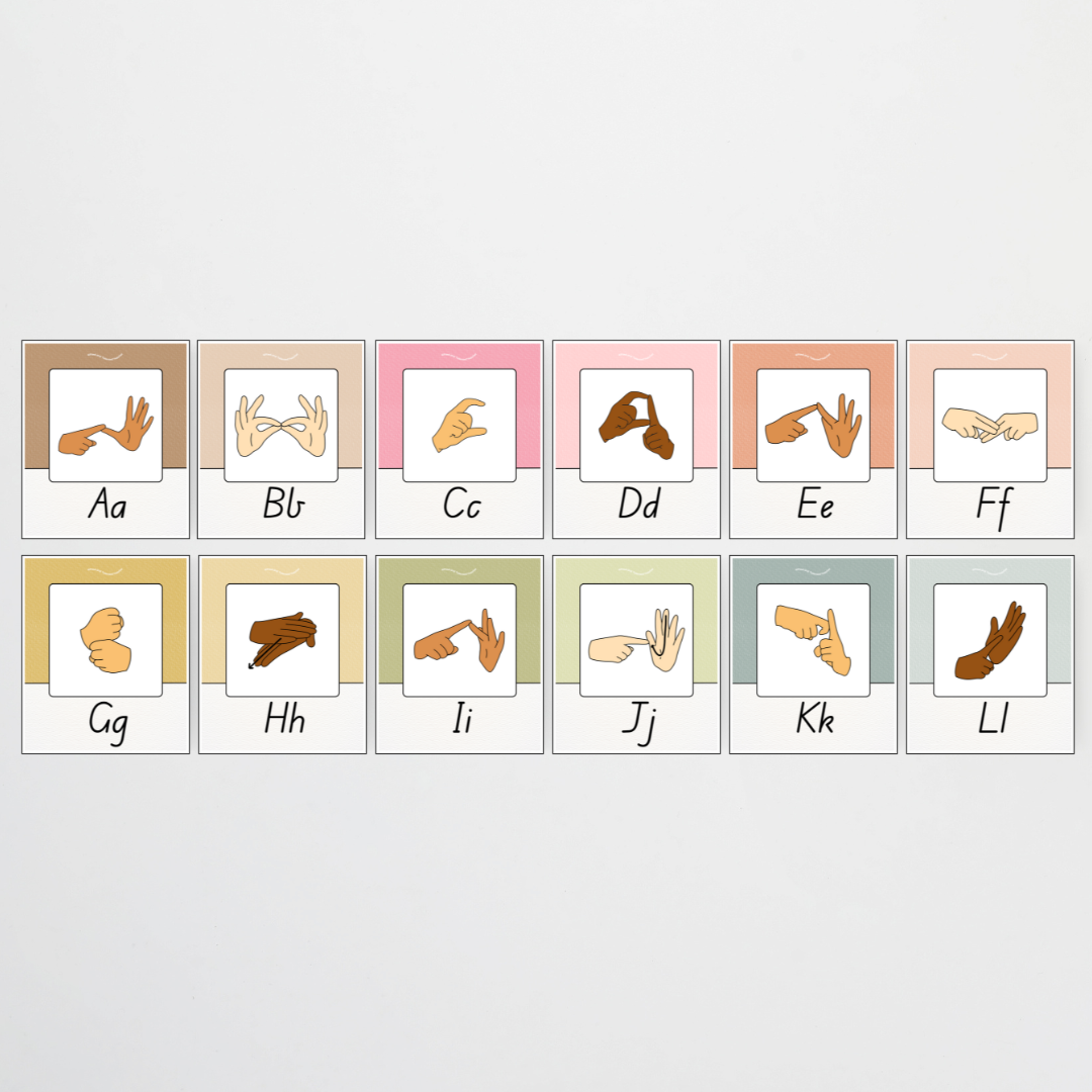 Auslan Alphabet Posters - Farmers Market Classroom Decor