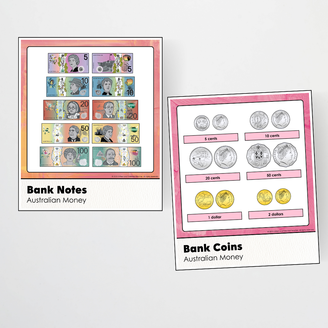 Australian Money Posters - Sea Life Classroom Decor