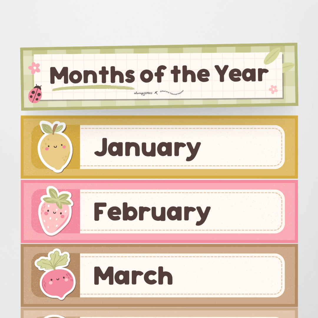 Months of the Year - Farmers Market Classroom Decor - Teacher Resources & Classroom Decor