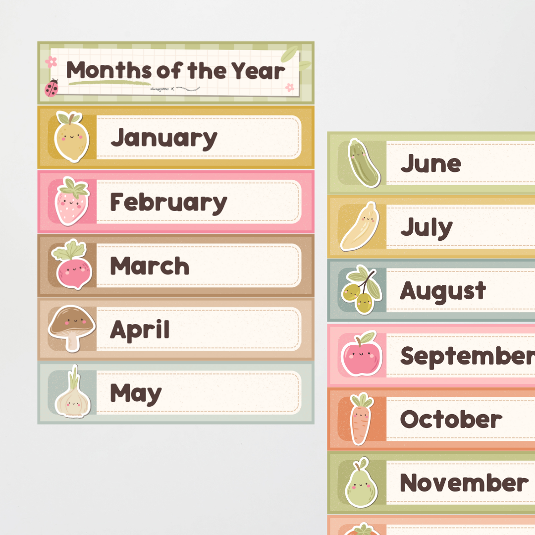 Months of the Year - Farmers Market Classroom Decor - Teacher Resources & Classroom Decor