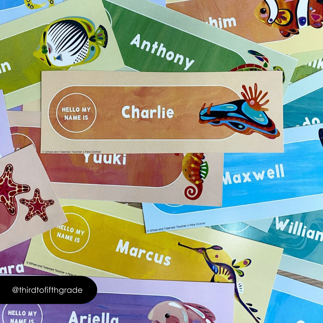 Pete Cromer: Desk Plates - Sea Life Collection