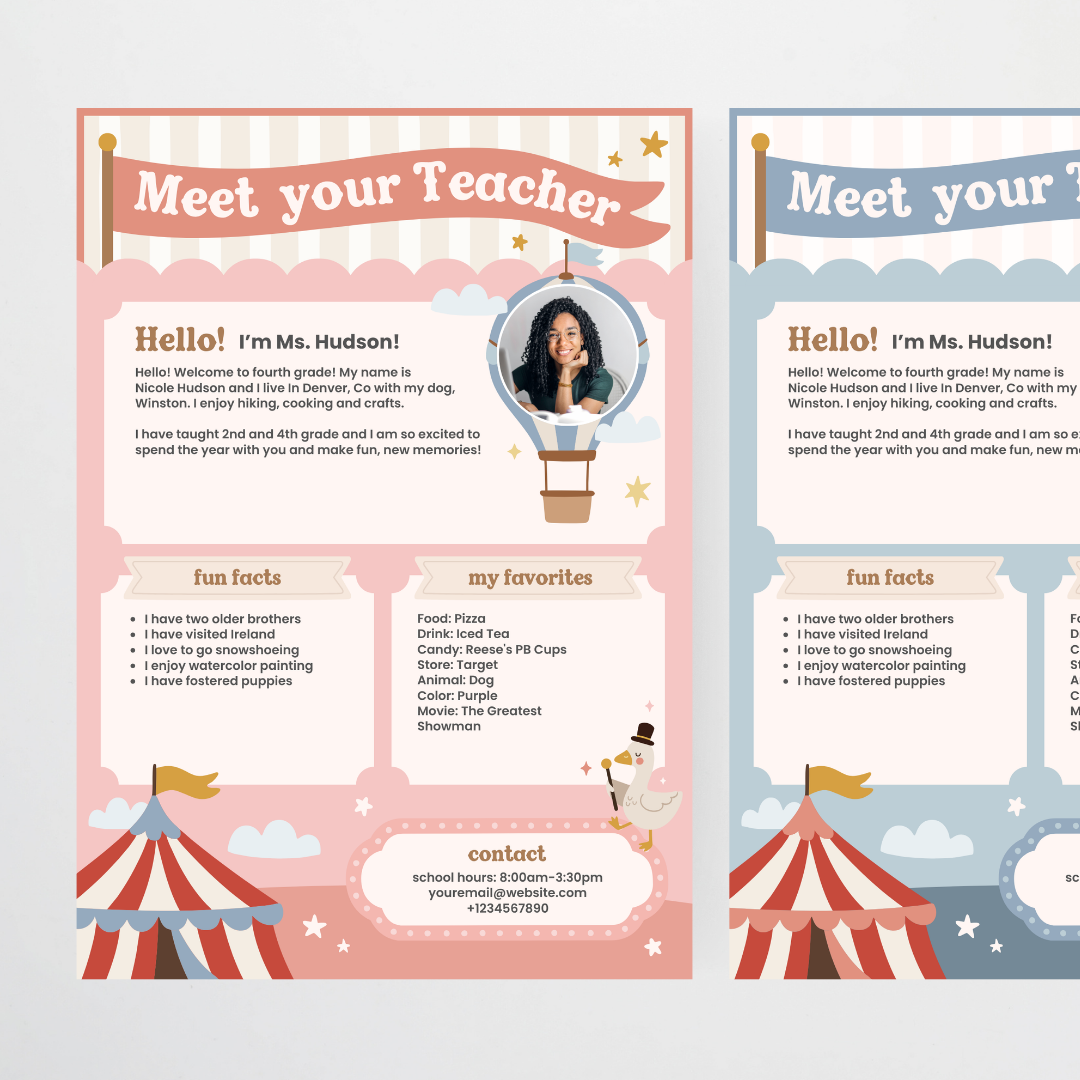 Meet the Teacher - Little Circus Classroom Decor