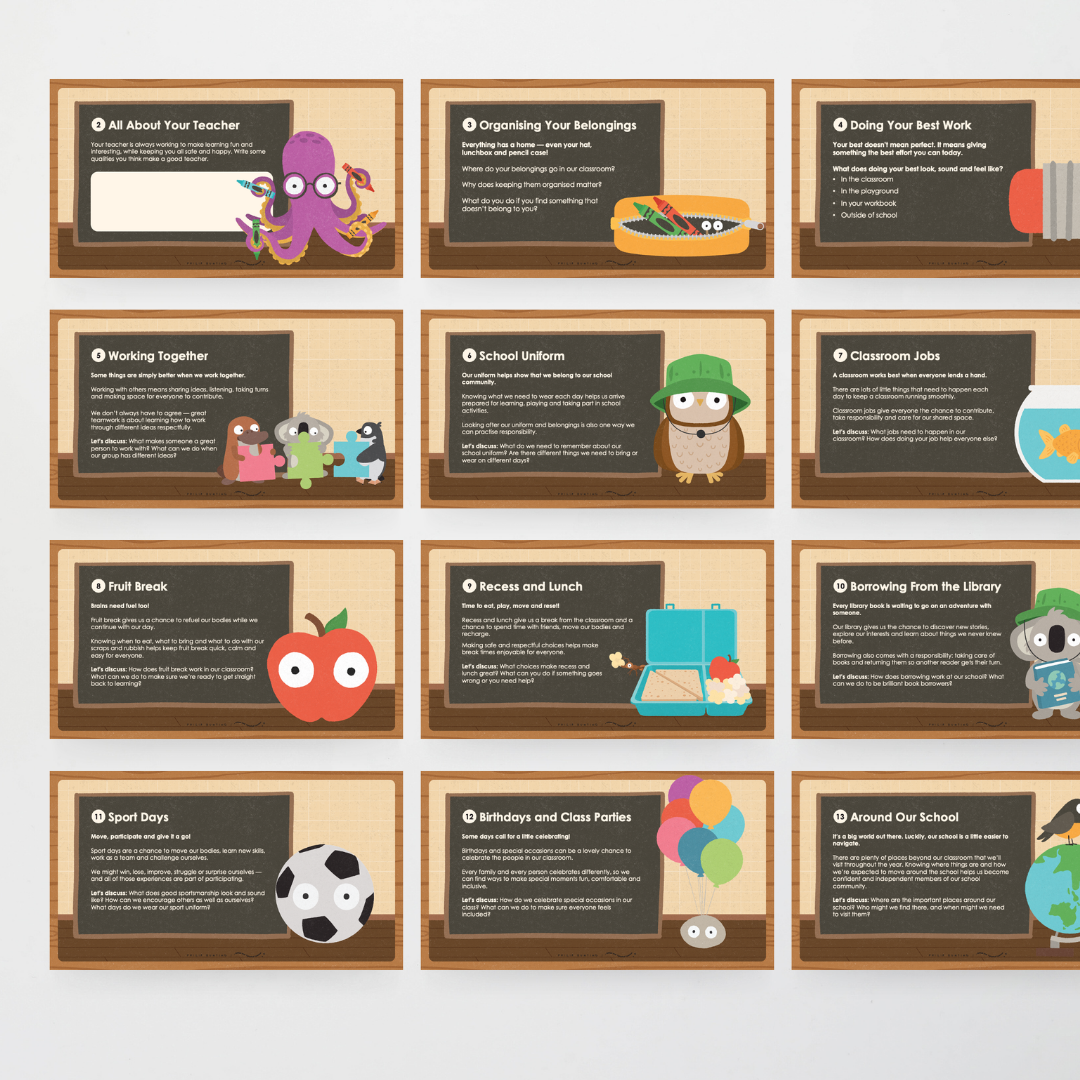 Philip Bunting: Daily Digital Slides - Back to School Classroom Decor