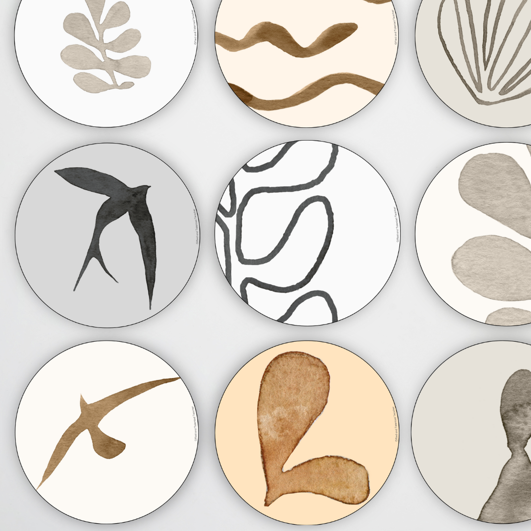 Matisse: Circle Labels - Neutral Classroom Decor - Teacher Resources & Classroom Decor