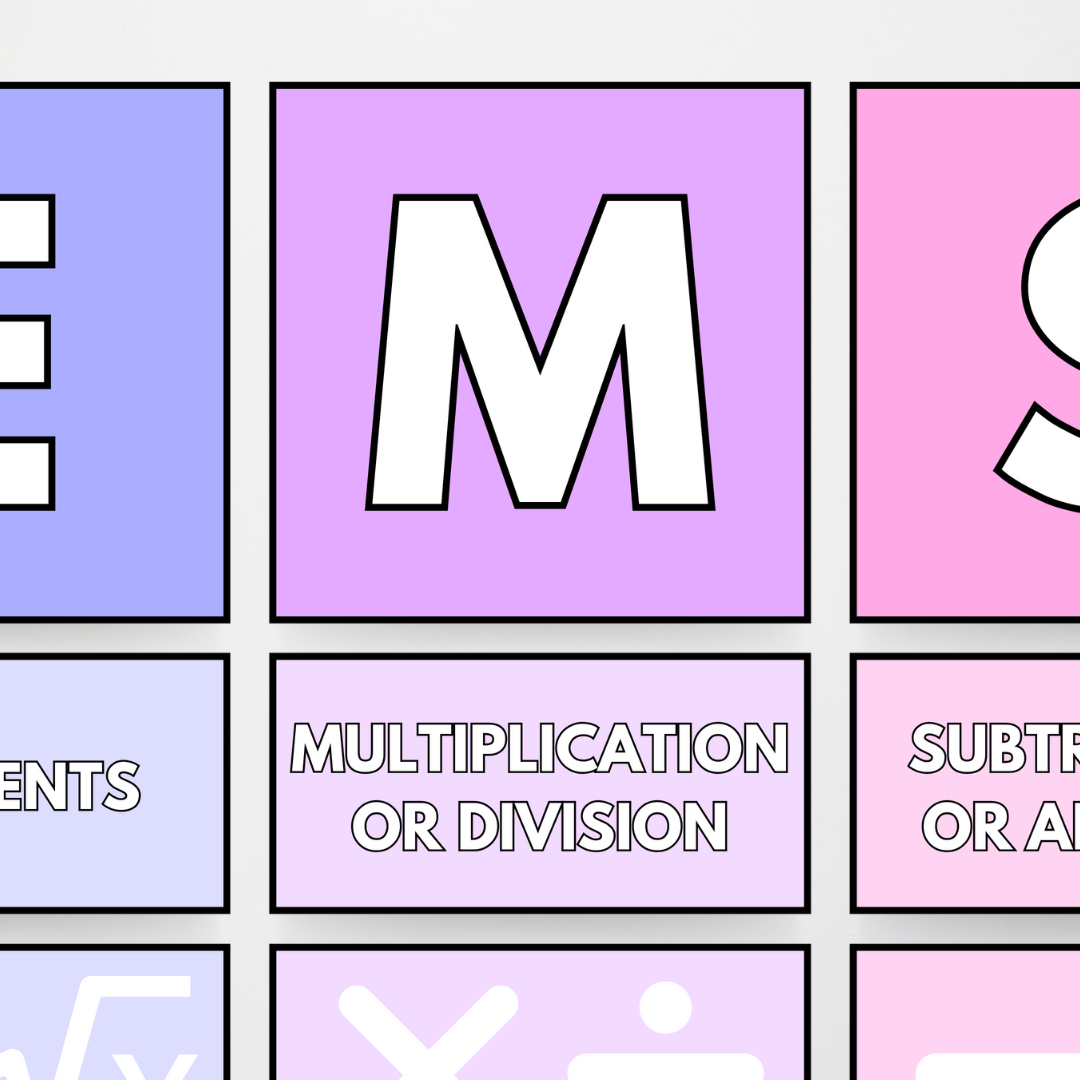 Order of Operations: GEMS or GEMA - Teacher Resources & Classroom Decor
