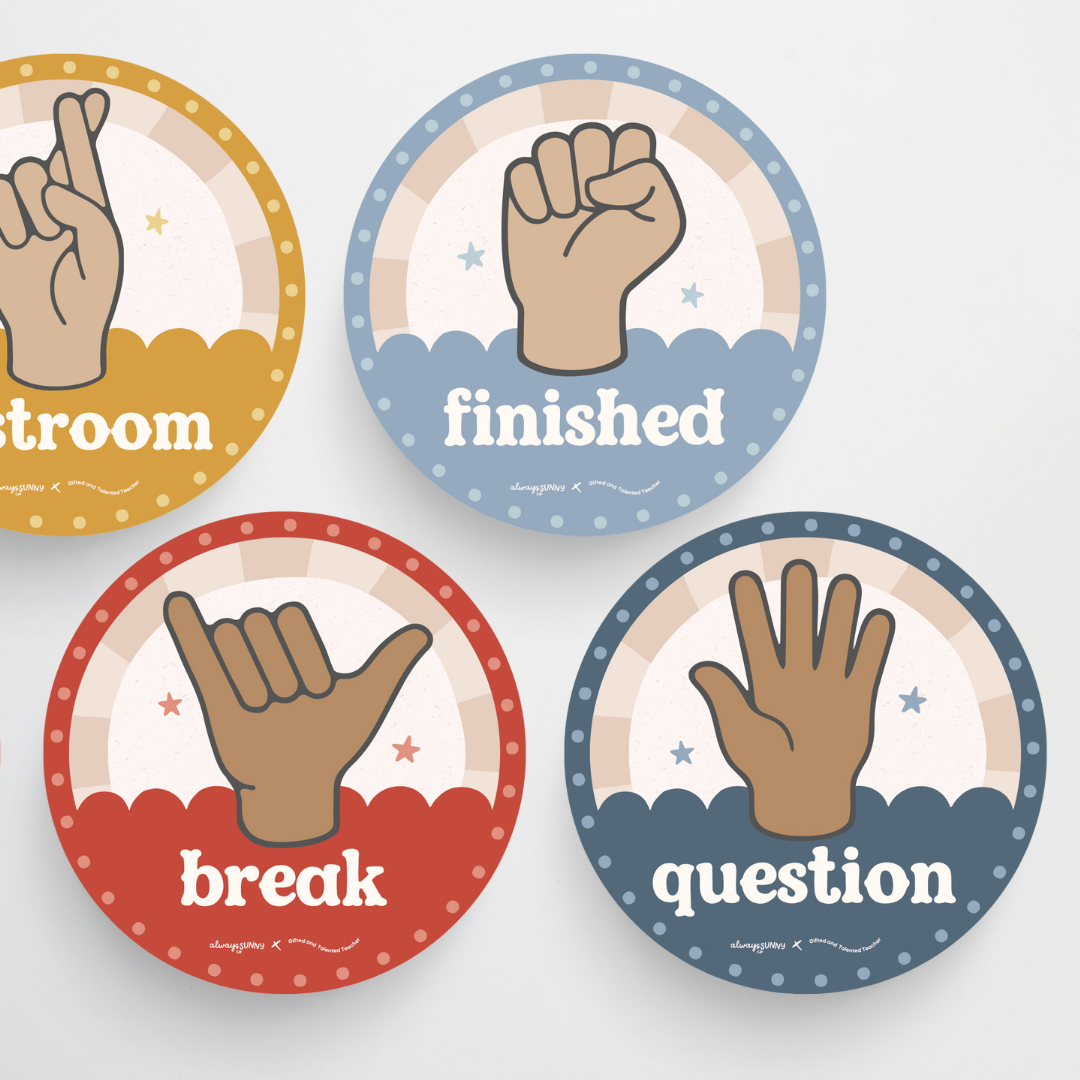 Hand Signals and Number Talks - Little Circus Classroom Decor