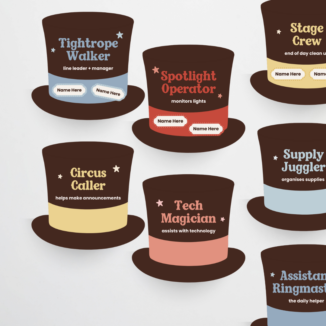 Classroom Jobs - Little Circus Classroom Decor