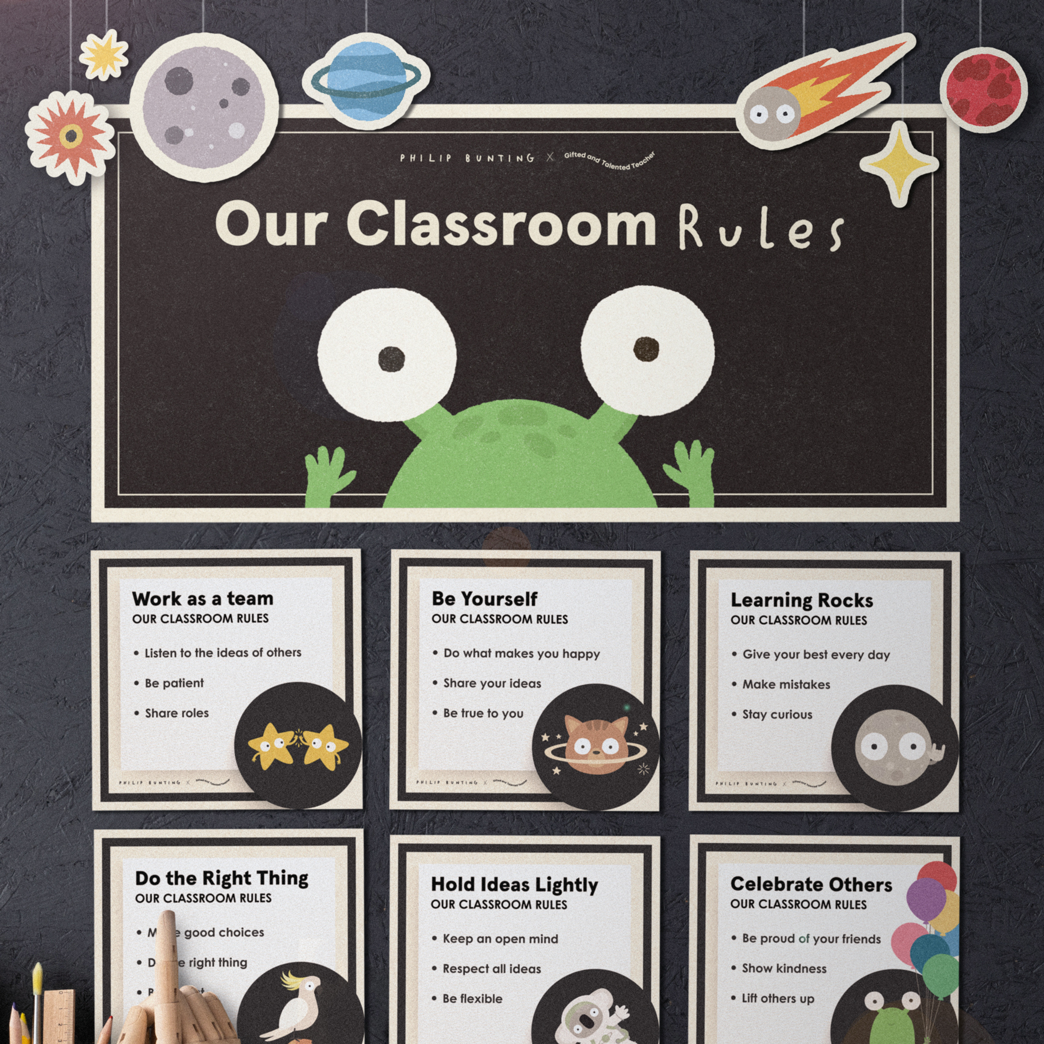 Philip Bunting: Classroom Rules - Watch this Space Classroom Decor