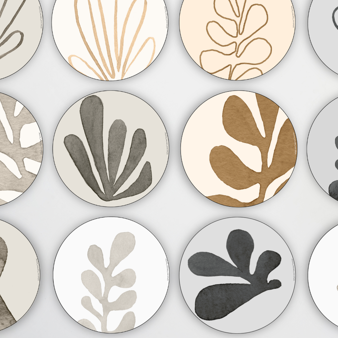 Matisse: Circle Labels - Neutral Classroom Decor - Teacher Resources & Classroom Decor