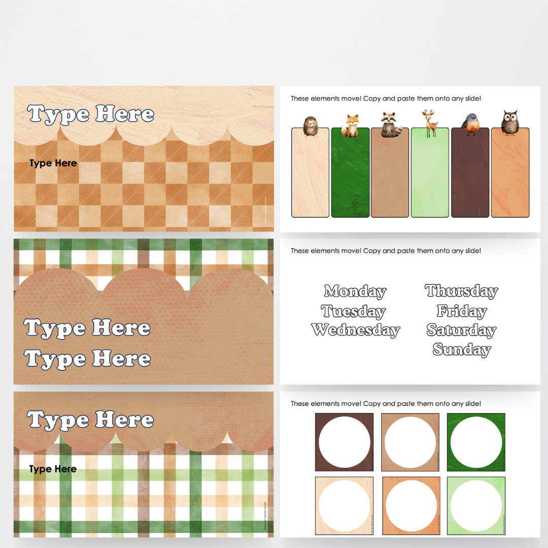 Digital Slides - Woodland Classroom Decor - Teacher Resources & Classroom Decor