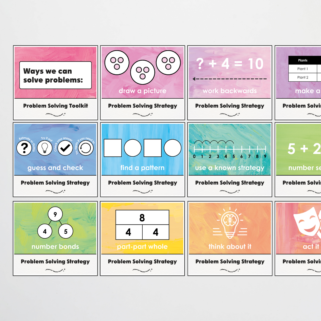 Lower Grades Problem Solving Strategy Toolkit - Sea Life Classroom Decor