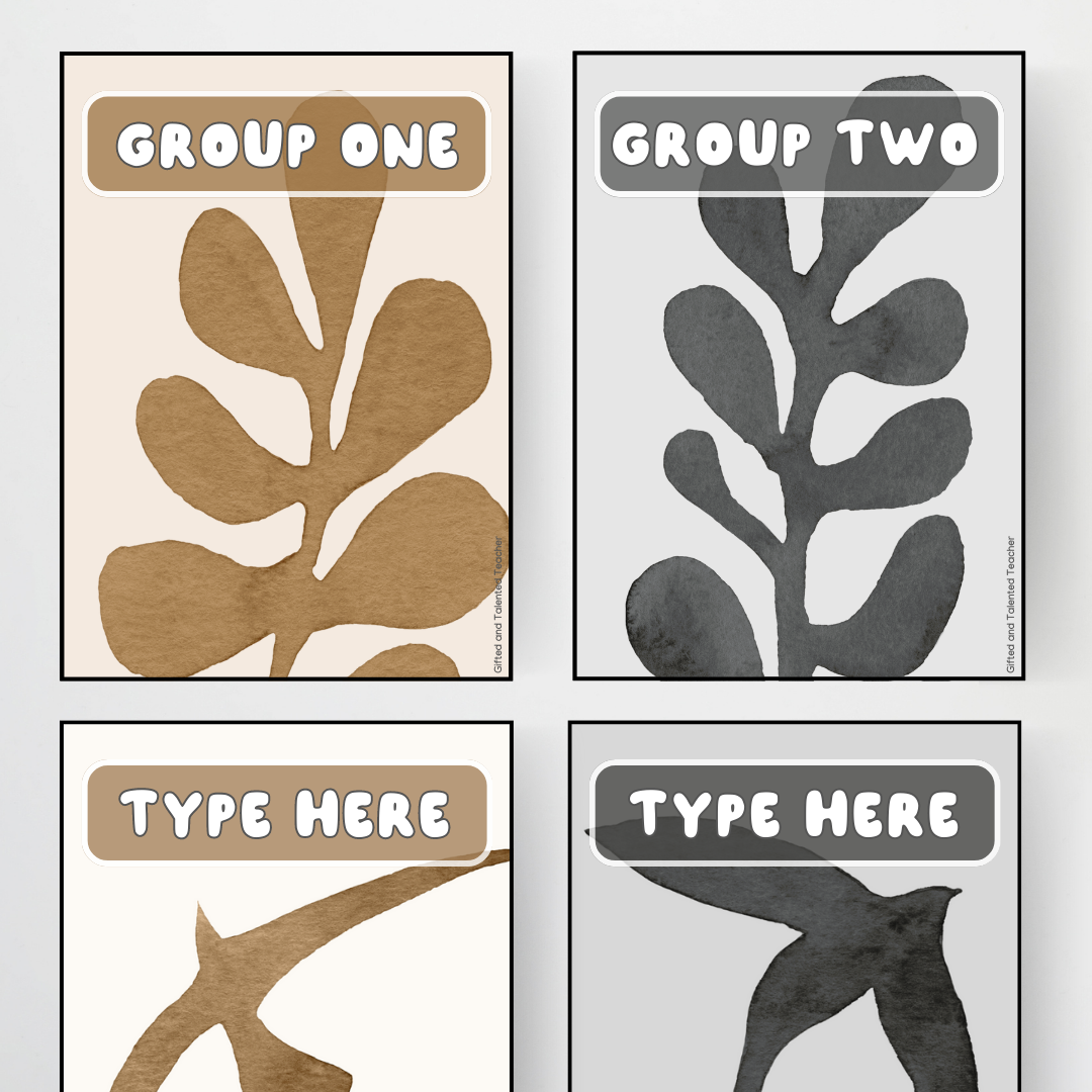 Matisse: Groups - Neutral Classroom Decor - Teacher Resources & Classroom Decor